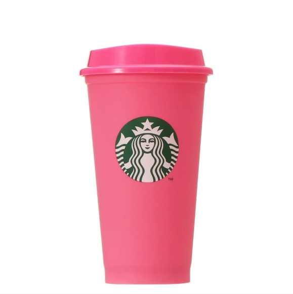 Starbucks Japan 2023 Halloween Pink Reusable Cup w/Drink Stopper - Picture 3 of 9
